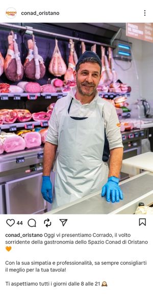 Dipendenti protagonisti nei contenuti social di Spazio Conad Oristano