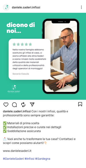 Gestione advertising per Daniele Saderi Infissi in Sardegna