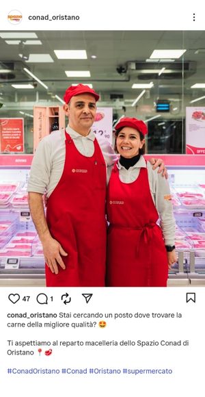 Dipendenti protagonisti nei contenuti social di Spazio Conad Oristano