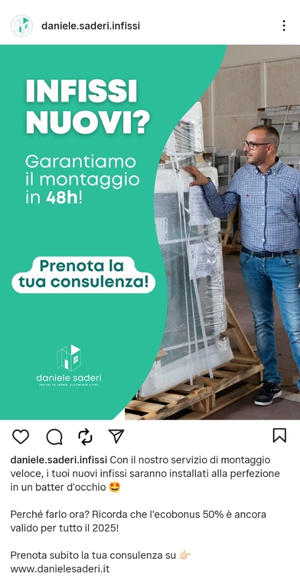 Gestione advertising per Daniele Saderi Infissi in Sardegna